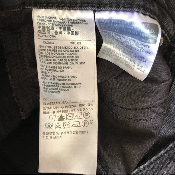 Levi’s 721 High Rise Skinny Black Jeans Size 29 - Picture 9 of 12